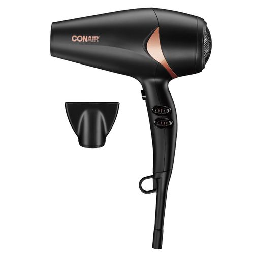 Conair 1875-Watt Quick Blow Dry Pro Hair Dryer, Black/Copper