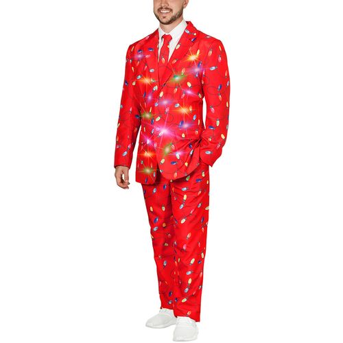 Life of The Party LED Light Up 3-Piece Holiday Party Suit - Merry Bright Lights