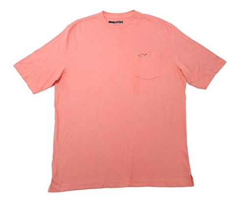 GREG NORMAN MEN'S LUX SHARK POCKET T-SHIRT IN CORAL, XXL