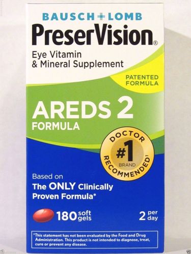 Bausch And Lomb PreserVision AREDS 2 Eye Vitamin And Mineral Supplement, Soft Gels, 180 ct