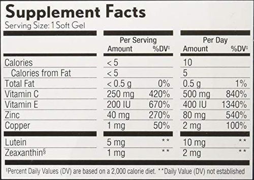 Bausch And Lomb PreserVision AREDS 2 Eye Vitamin And Mineral Supplement, Soft Gels, 180 ct